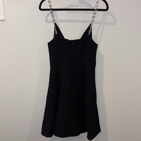 Jonathan Simkhai Ellis Crystal Strap Cut Out Mini Dress Size 4 Black/Silver - Picture 10 of 16